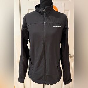 Patagonia Adze Polartec Softshell Wind-block Jacket Full Zip Black Size Medium